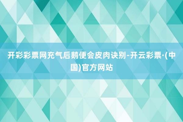开彩彩票网充气后鹅便会皮肉诀别-开云彩票·(中国)官方网站