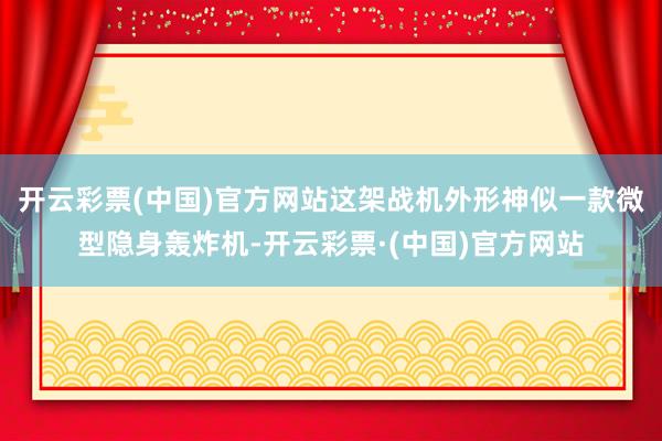 开云彩票(中国)官方网站这架战机外形神似一款微型隐身轰炸机-开云彩票·(中国)官方网站